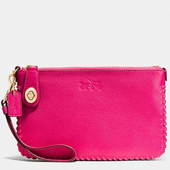 Coach Handbags - Coach Whiplash Ruby turnlock Lg wristlet excellent